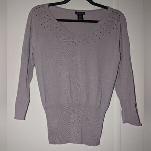 Multiples Women's Lavender Blouse with Stud Accents